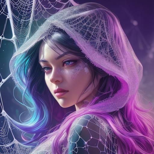 Crystal Spiderweb, Highly Detailed