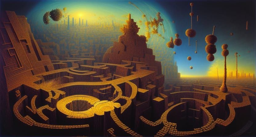 Surrealism in the Universe, Maze Brain, A beautifully strange painting ...