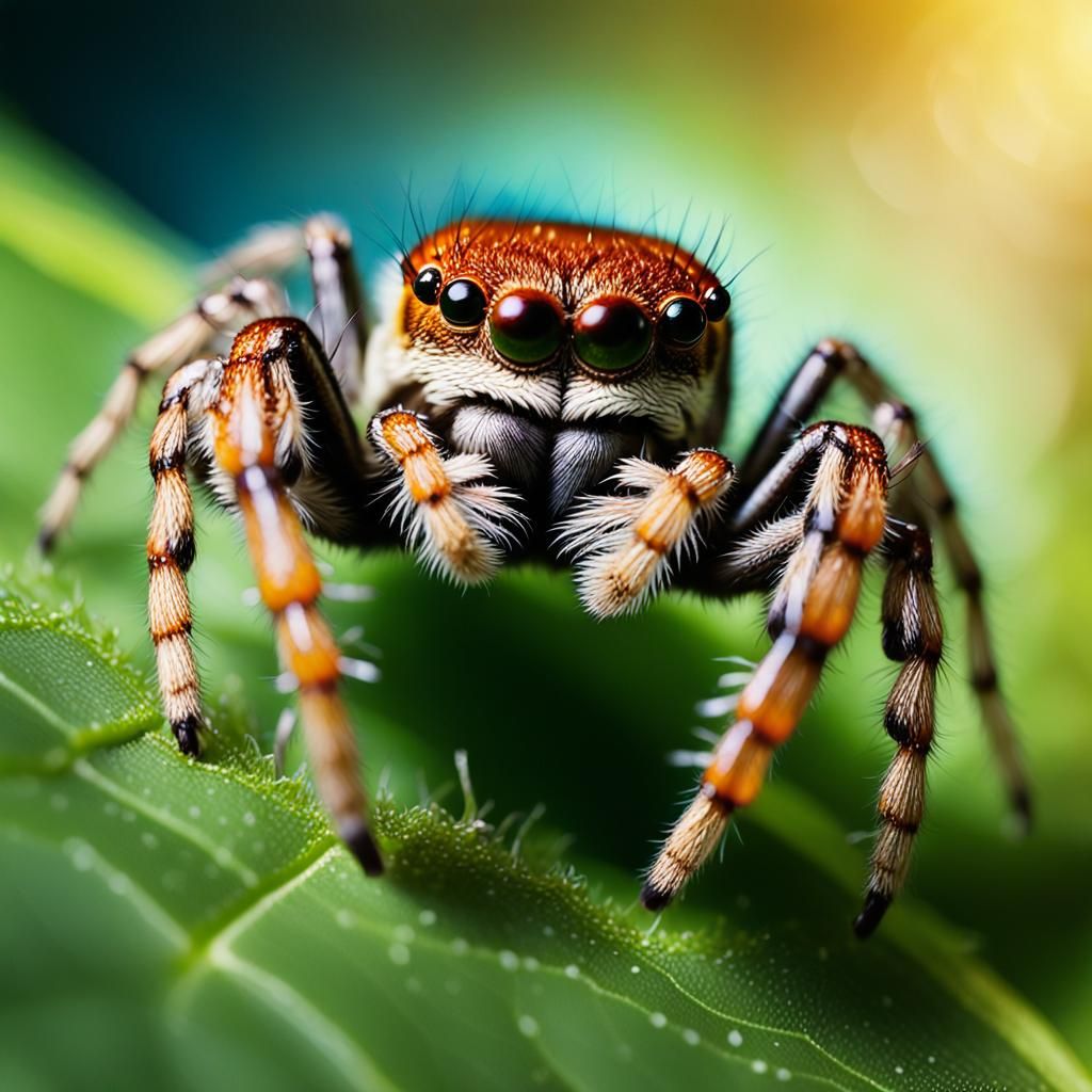 Jumping Spider.  by @Cyanpumpkin