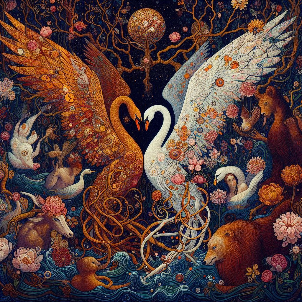 Zeus fell in love with Leda