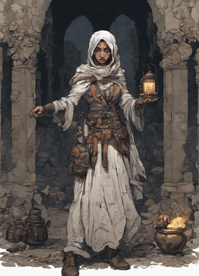 Darkest Dungeon Fanart The Antiquarian AI Generated Artwork