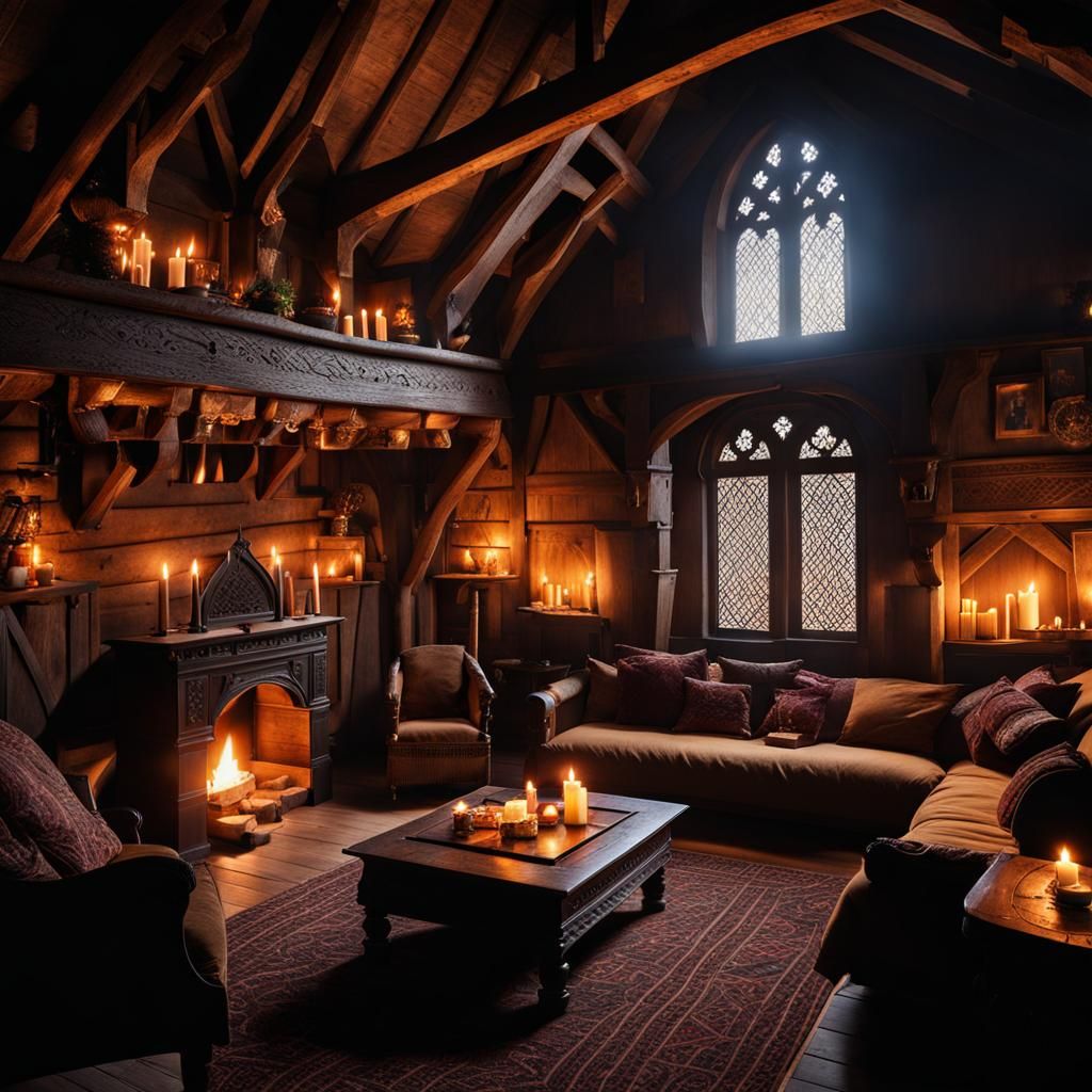 Viking-style living room - AI Generated Artwork - NightCafe Creator