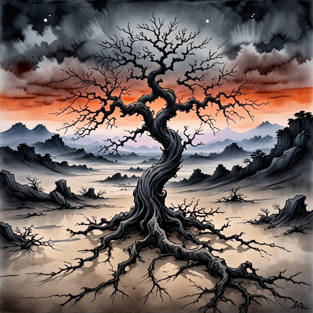 Desolate Tree in Wasteland 🌳 #2