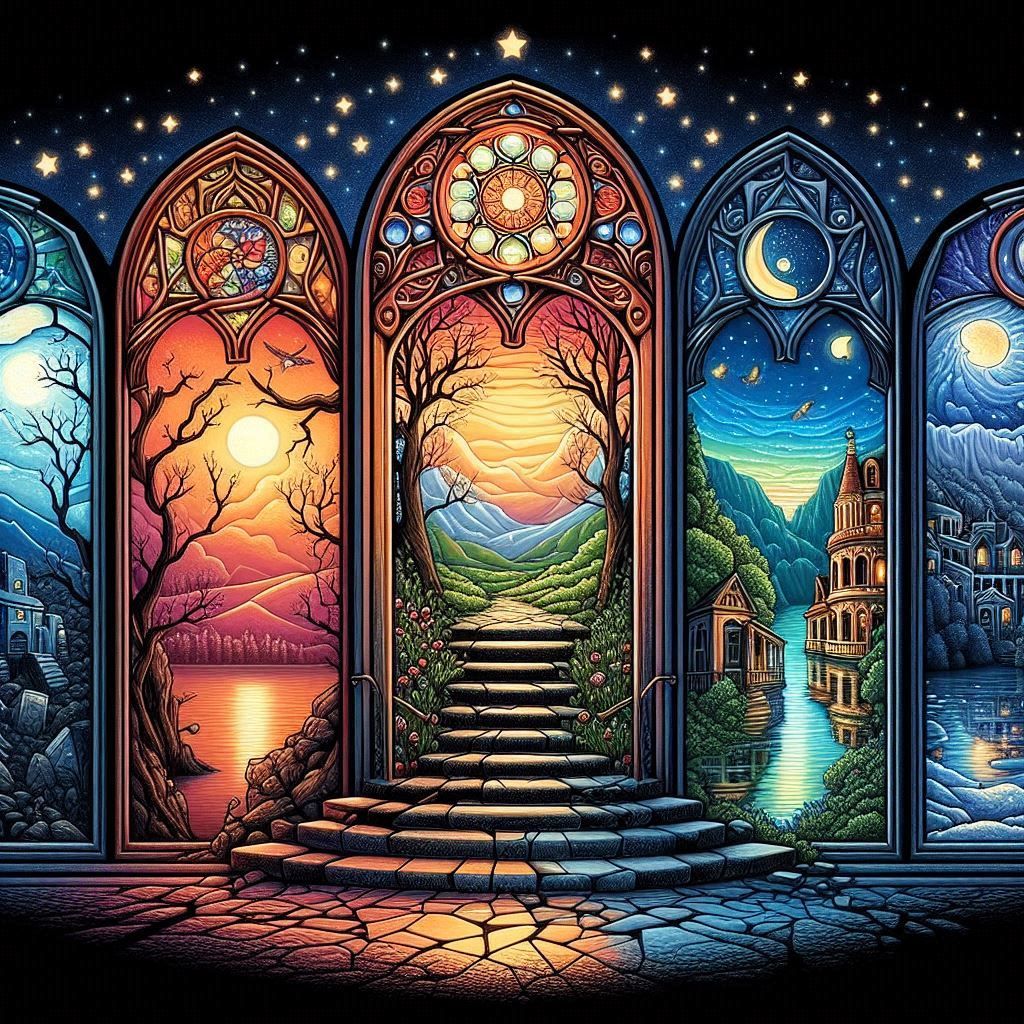 Stained glass worlds