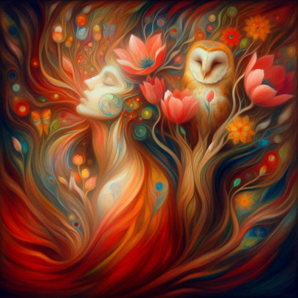 Man in Red and the Whisper of Tulips