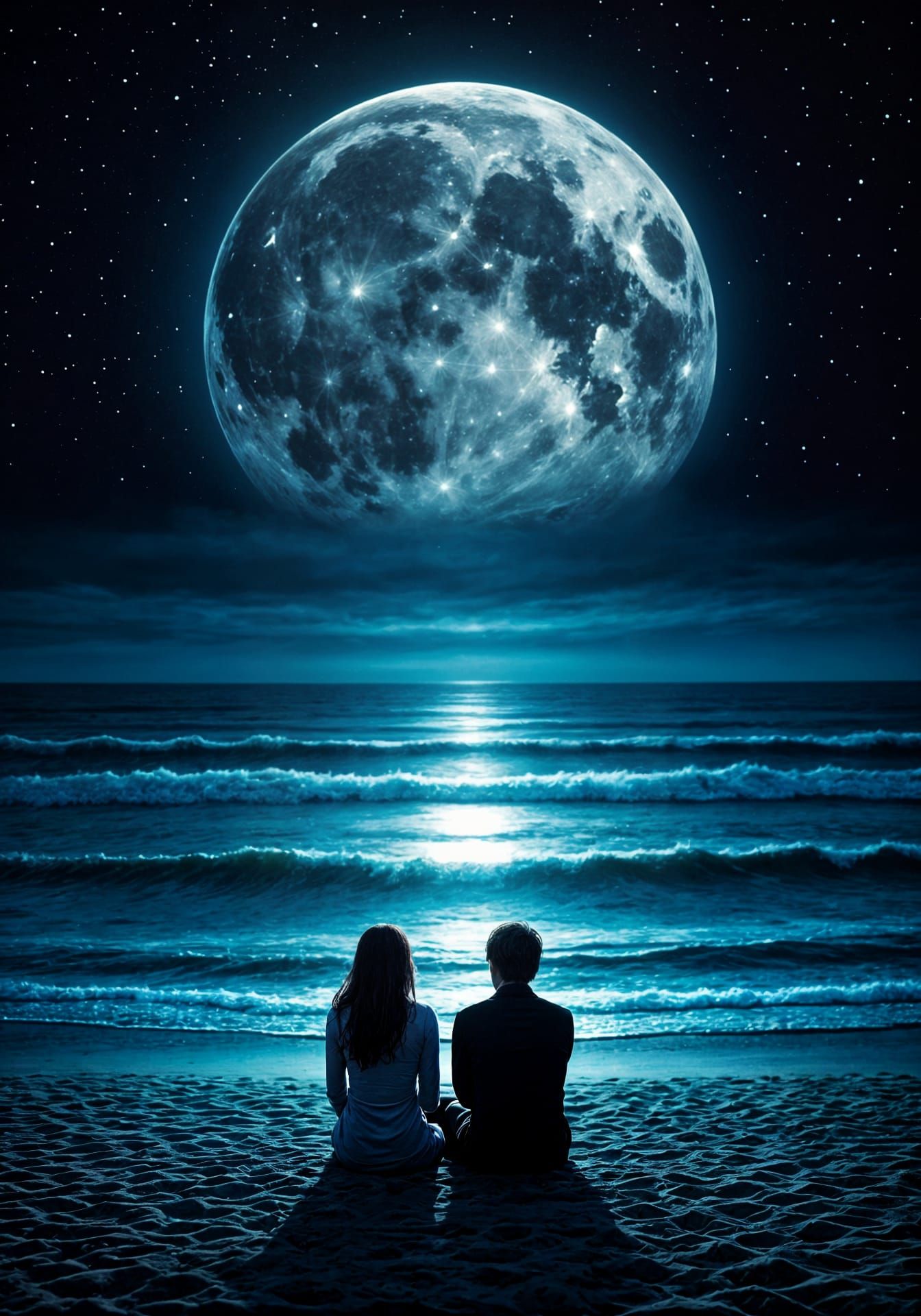 Summer night at the beach  by @Blue