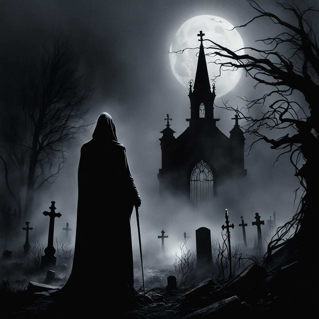 graveyard stranger - AI Generated Artwork - NightCafe Creator