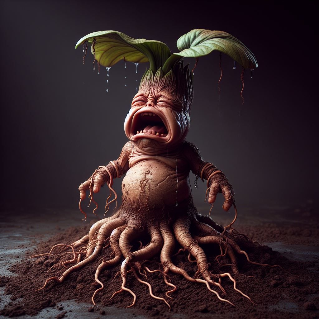 Animated Crying Mandrake
