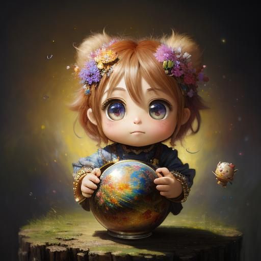 The world in her hands