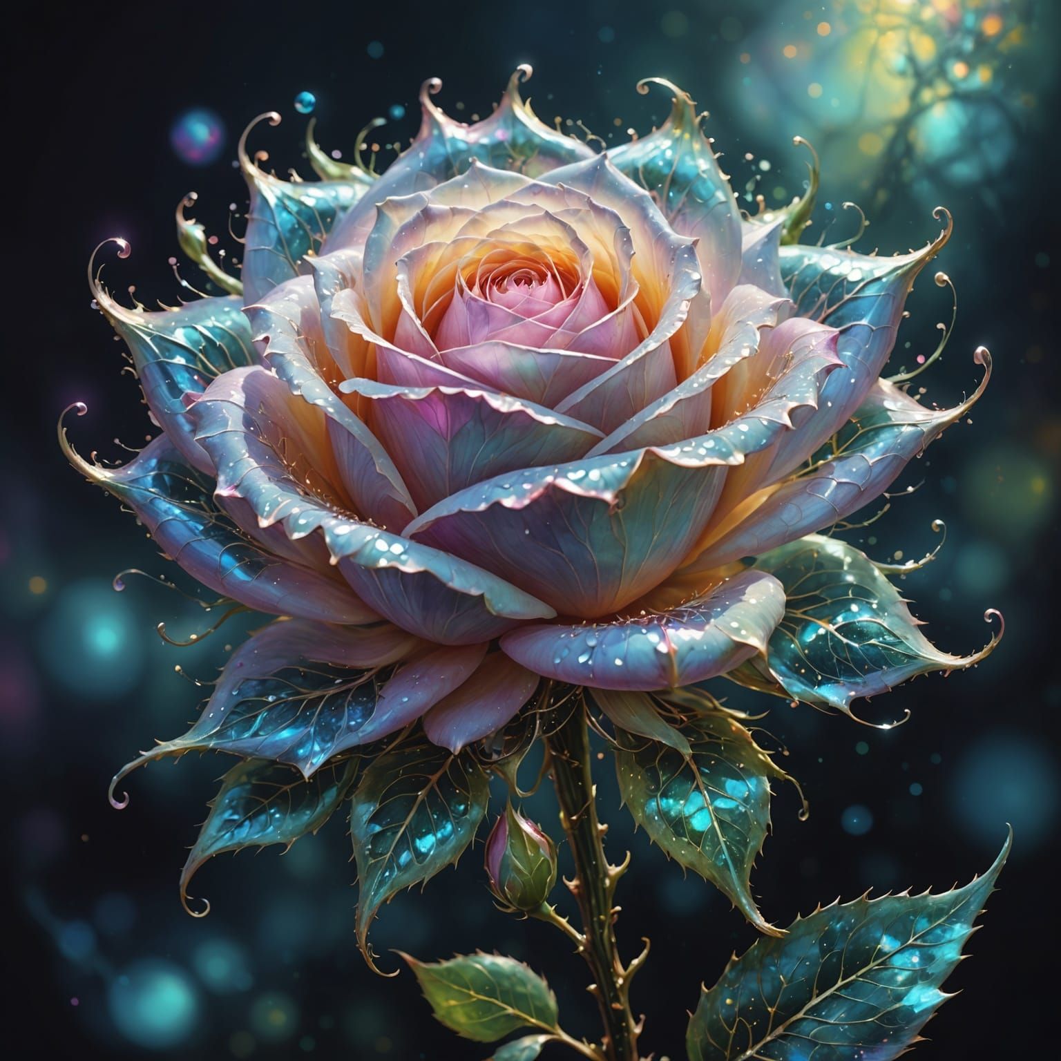 Pastel color rose  by @Opslilla