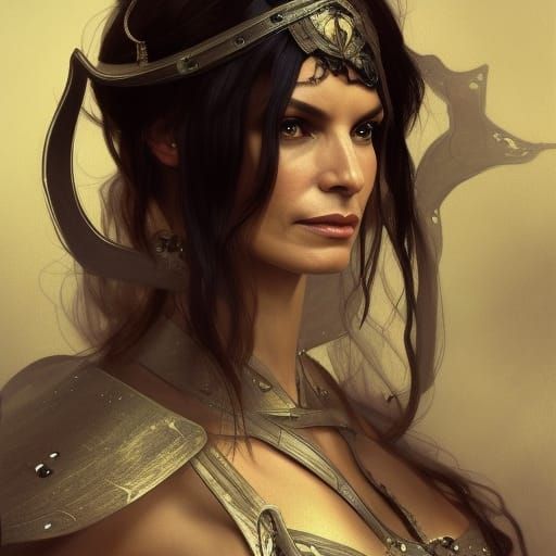 Famke Janssen As medieval fancy woman