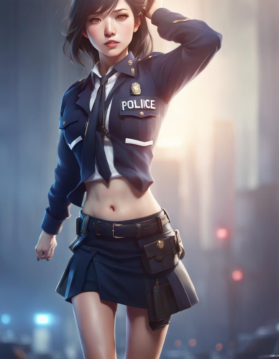 Police girl - AI Generated Artwork - NightCafe Creator