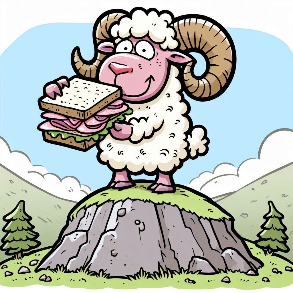 Ram on High eats ham on rye (hill)