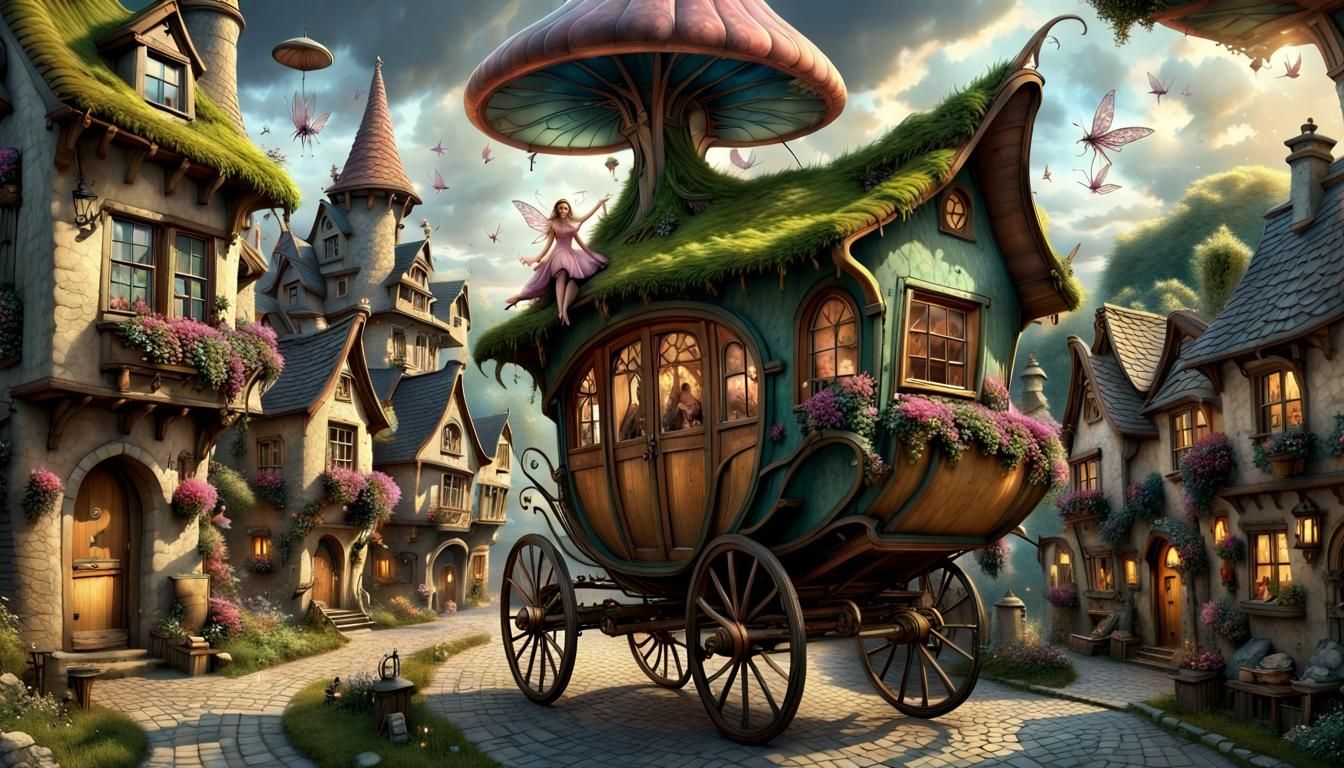 Mobile Home in the Fairy Village  by @Wolf Parsnip