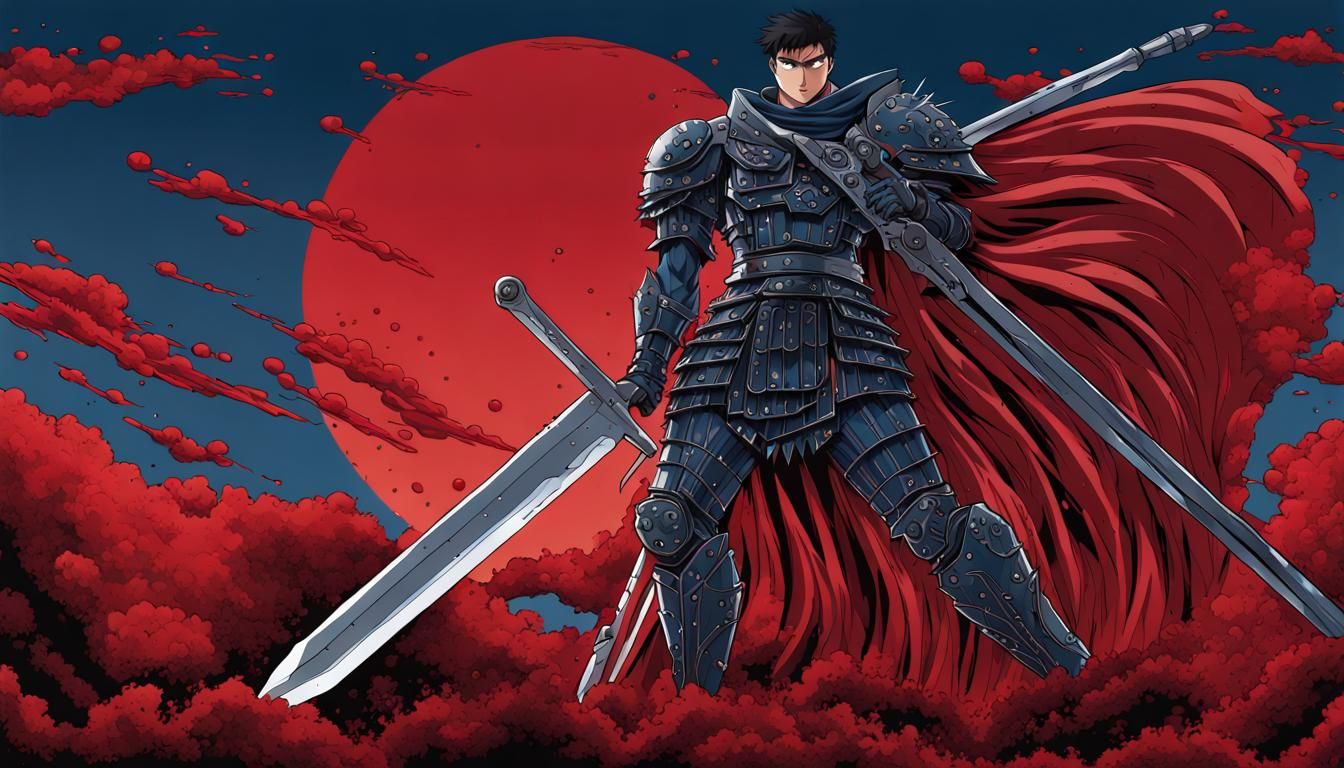 Berserk, Guts, Cape, Armor.  Berserk, Hd wallpaper, Anime