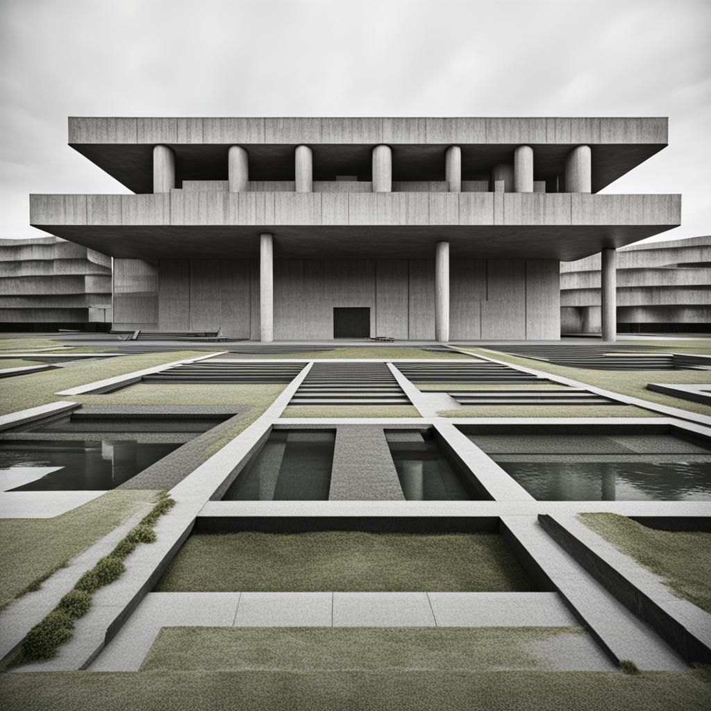 Brutalism style Building.