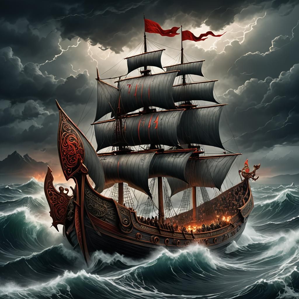A digital illustration of a dramatic and intense scene featu...