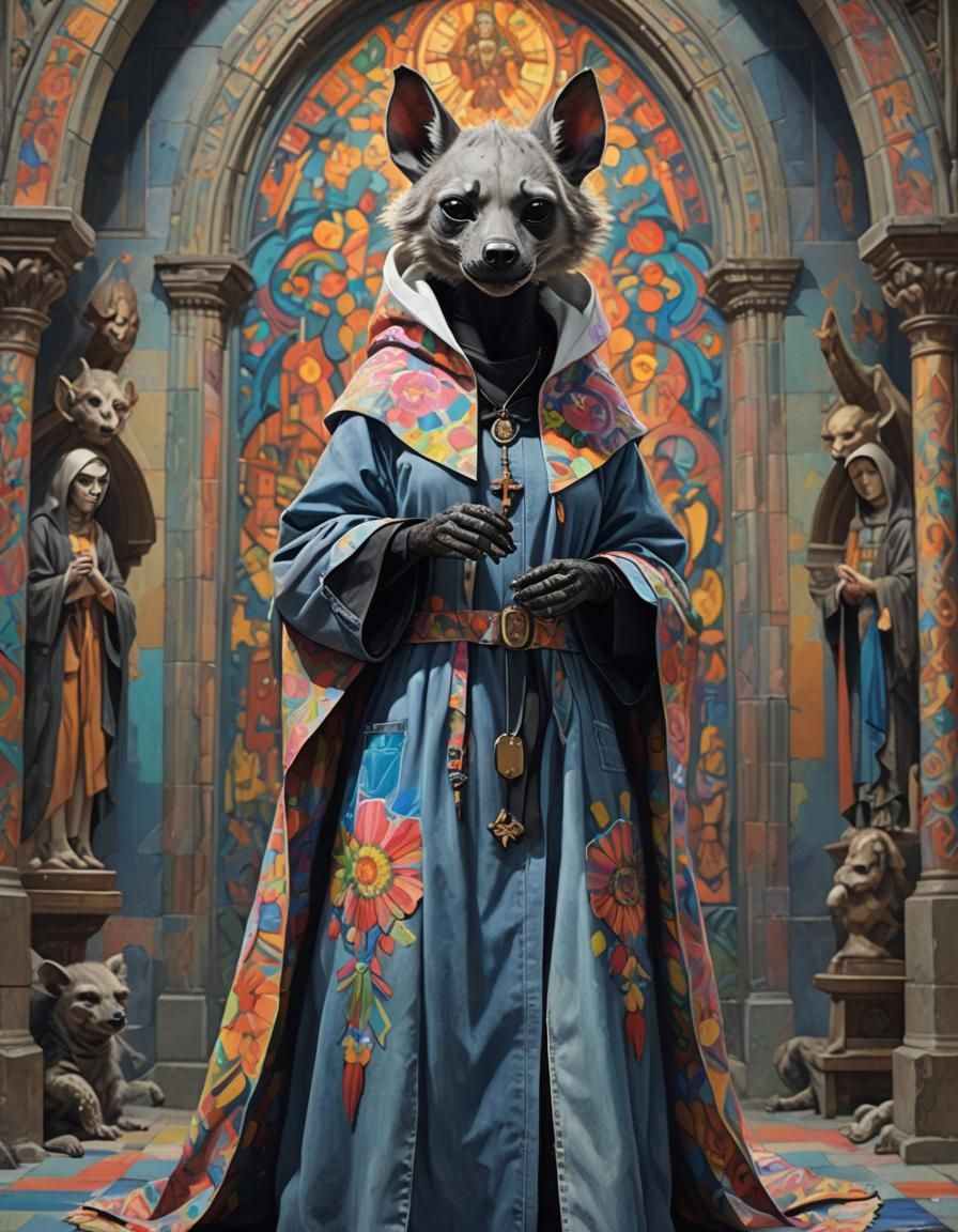 Church of Our Blessed Hyena - AI Generated Artwork - NightCafe Creator