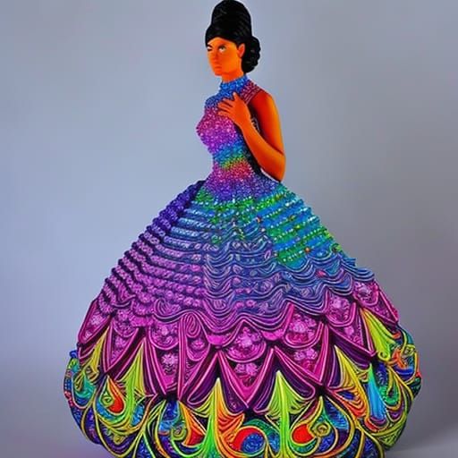 Modular Origami PrismaticNeonRainbowSupercalifragilisticexpi...