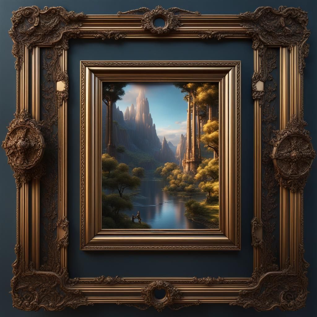 picture frame AI Generated Artwork NightCafe Creator