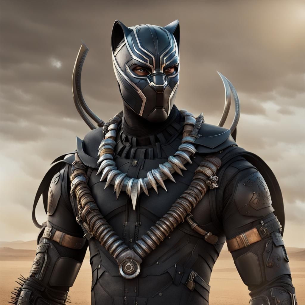 Black Panther, Mad Max Style - AI Generated Artwork - NightCafe Creator