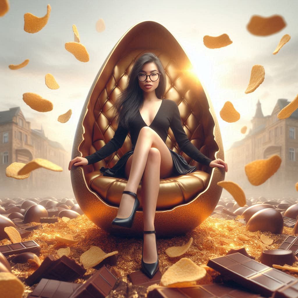 Chocolate egg throne