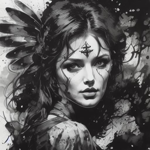 <lora:angelorfairy:1.0> portrait view , realistic fairy in the style of ai.exhibitionist, long fuzzy curly random hair , arcane rune symbols...