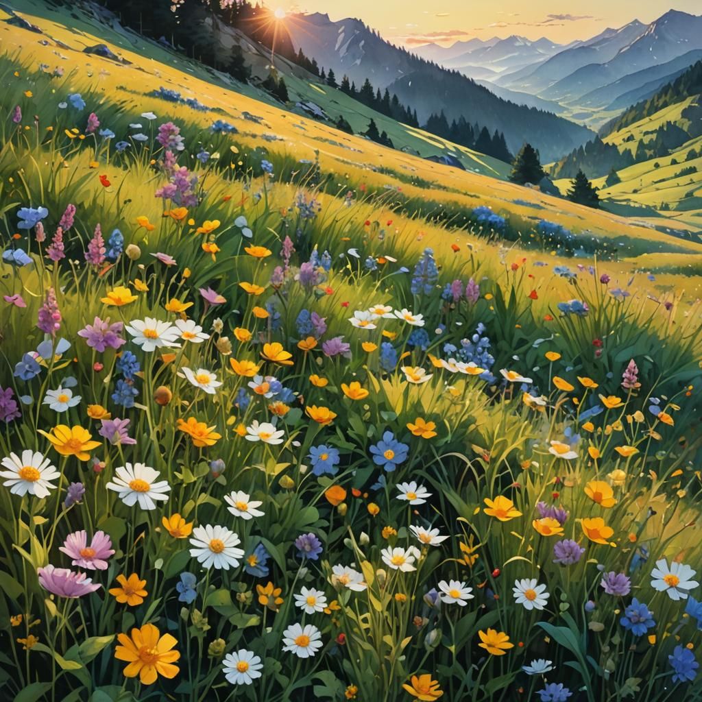 Alpine Wildflowers  by @Mike Ritchie