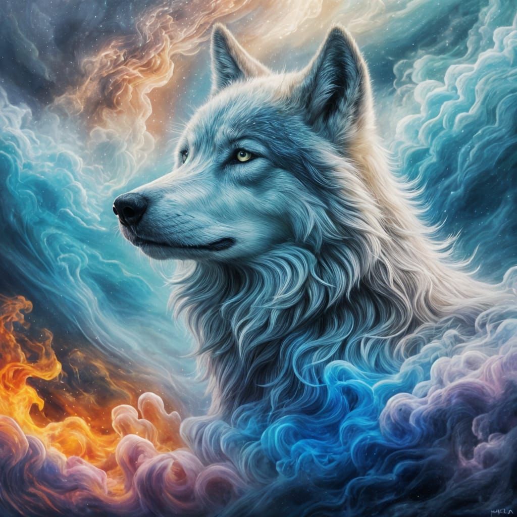 Alaskan Thundra Wolf  by @Seraphine