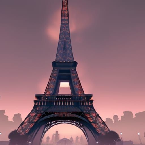 Eiffel Tower - AI Generated Artwork - NightCafe Creator