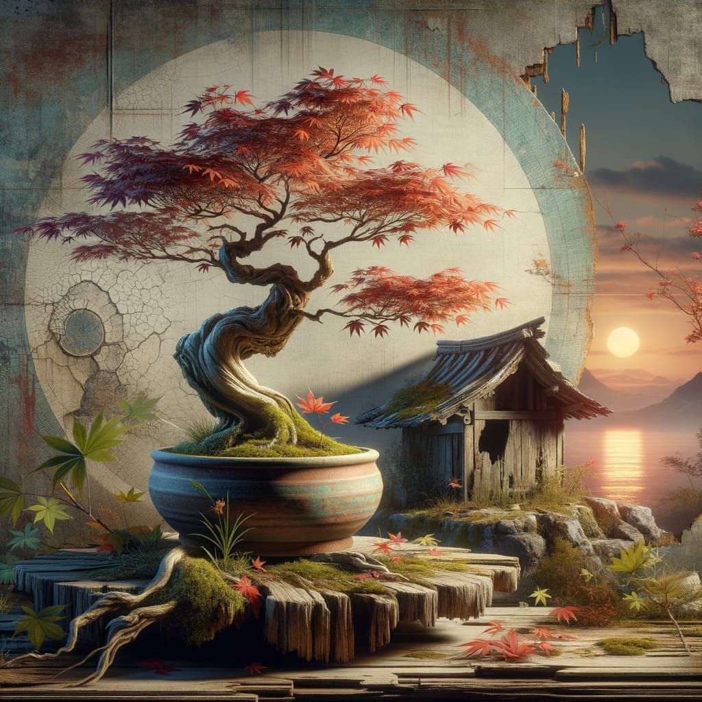 Wabi-Sabi Harmony: Serene Japanese Scene
