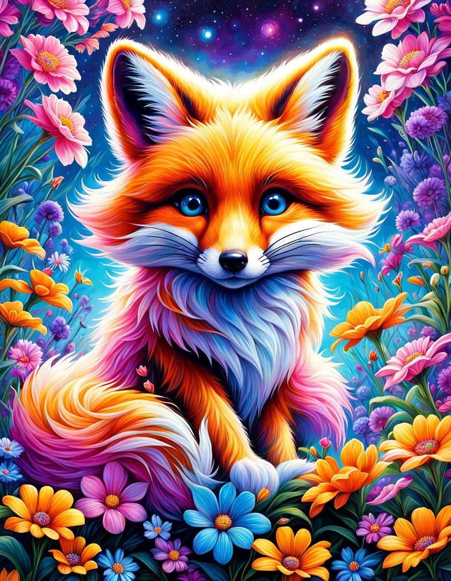 Baby 🌸 Fox - AI Generated Artwork - NightCafe Creator