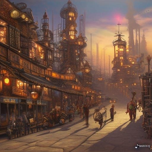 Steampunk city