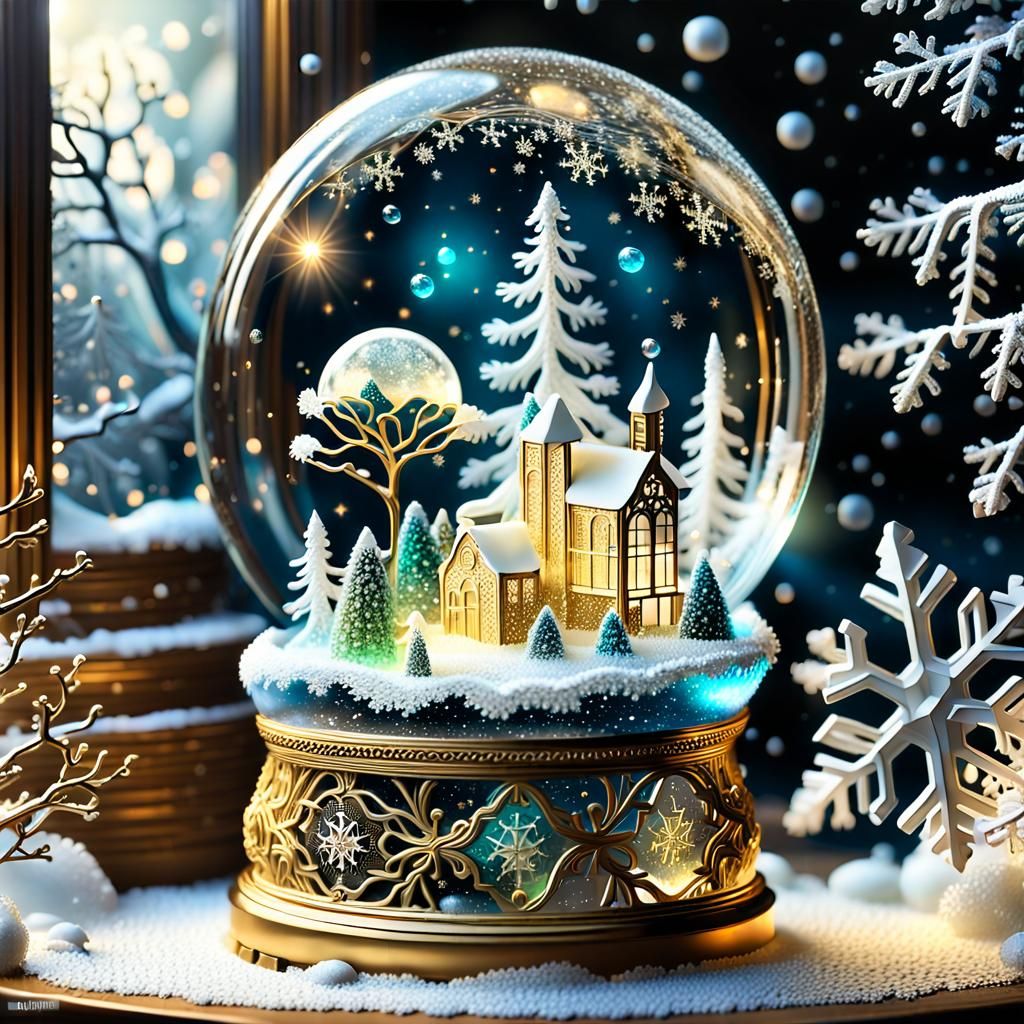 Magical Snow Globe  by @Yulia 