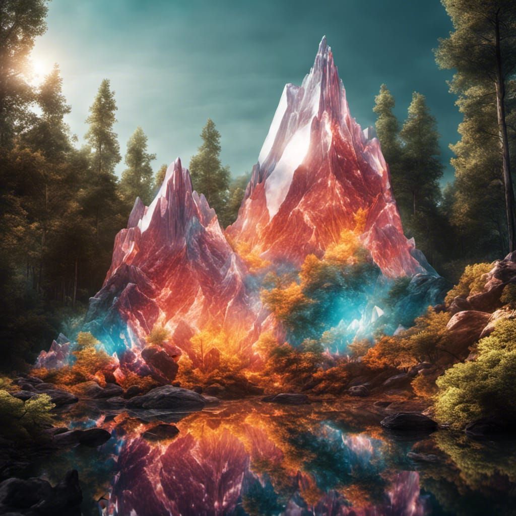 The enchanted mountain 🍂 🌷 ❄️...  by @VERI ART