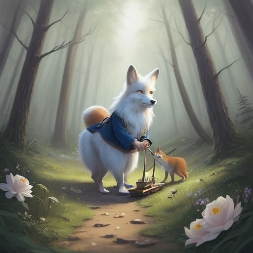 One day, as Alice was walking in the forest, she heard a sof...