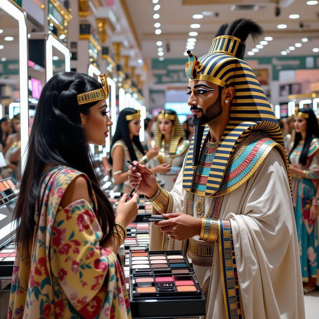 Pharaohs were arguably the first makeup icons. What if they had remained so?  by @Epic Fairy boy