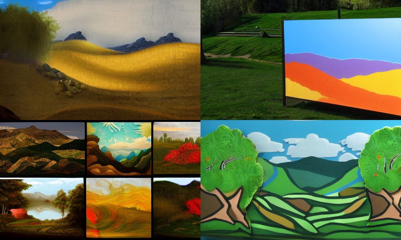 Landscape in the style of Interactive Art