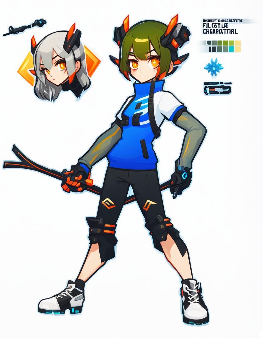 Light hot girl style monster girl character