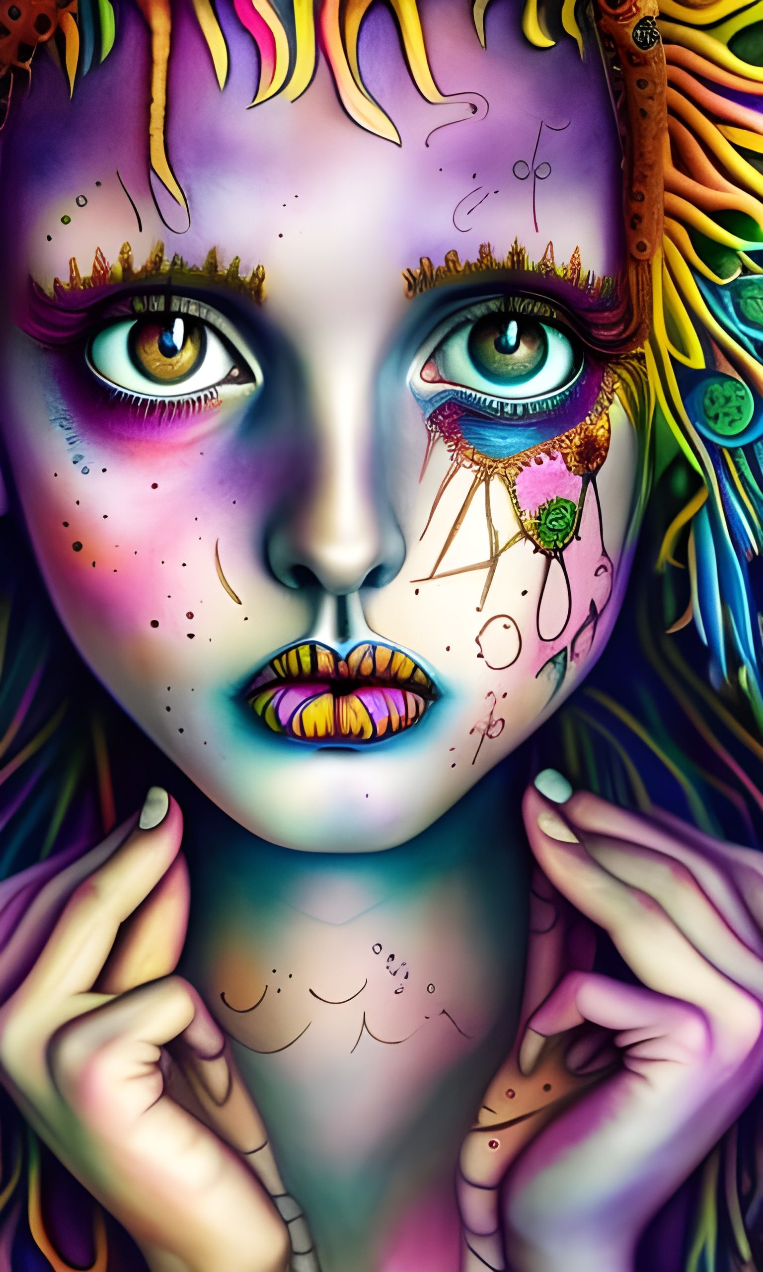 Flower Child AI Generated Artwork NightCafe Creator