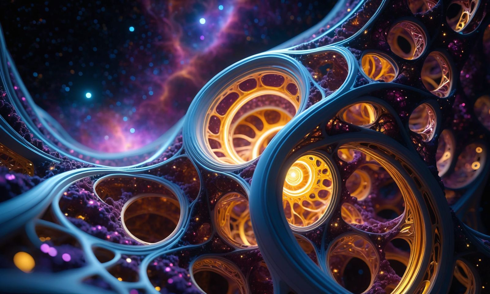 Celestial Scarlet Voronoi Structure in Deep Space IV