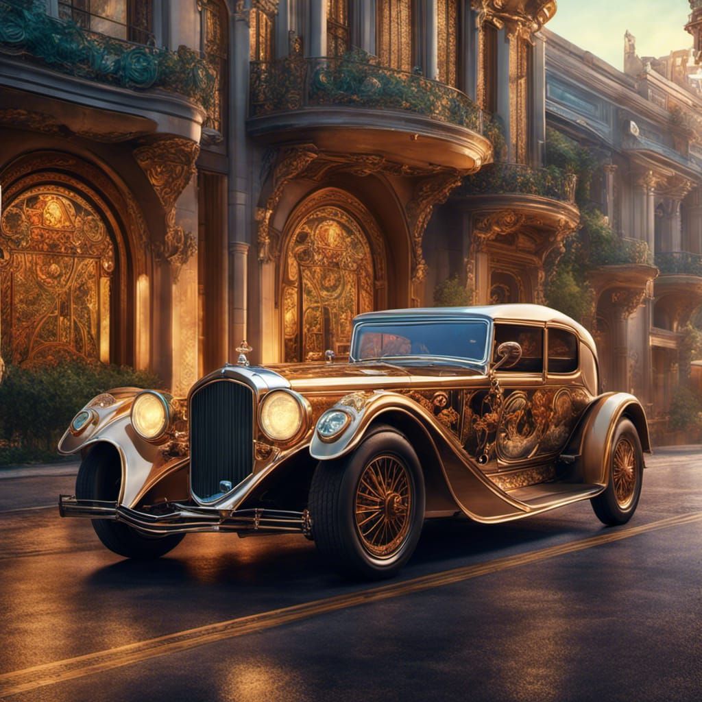 art nouveau car  by @Vaclava