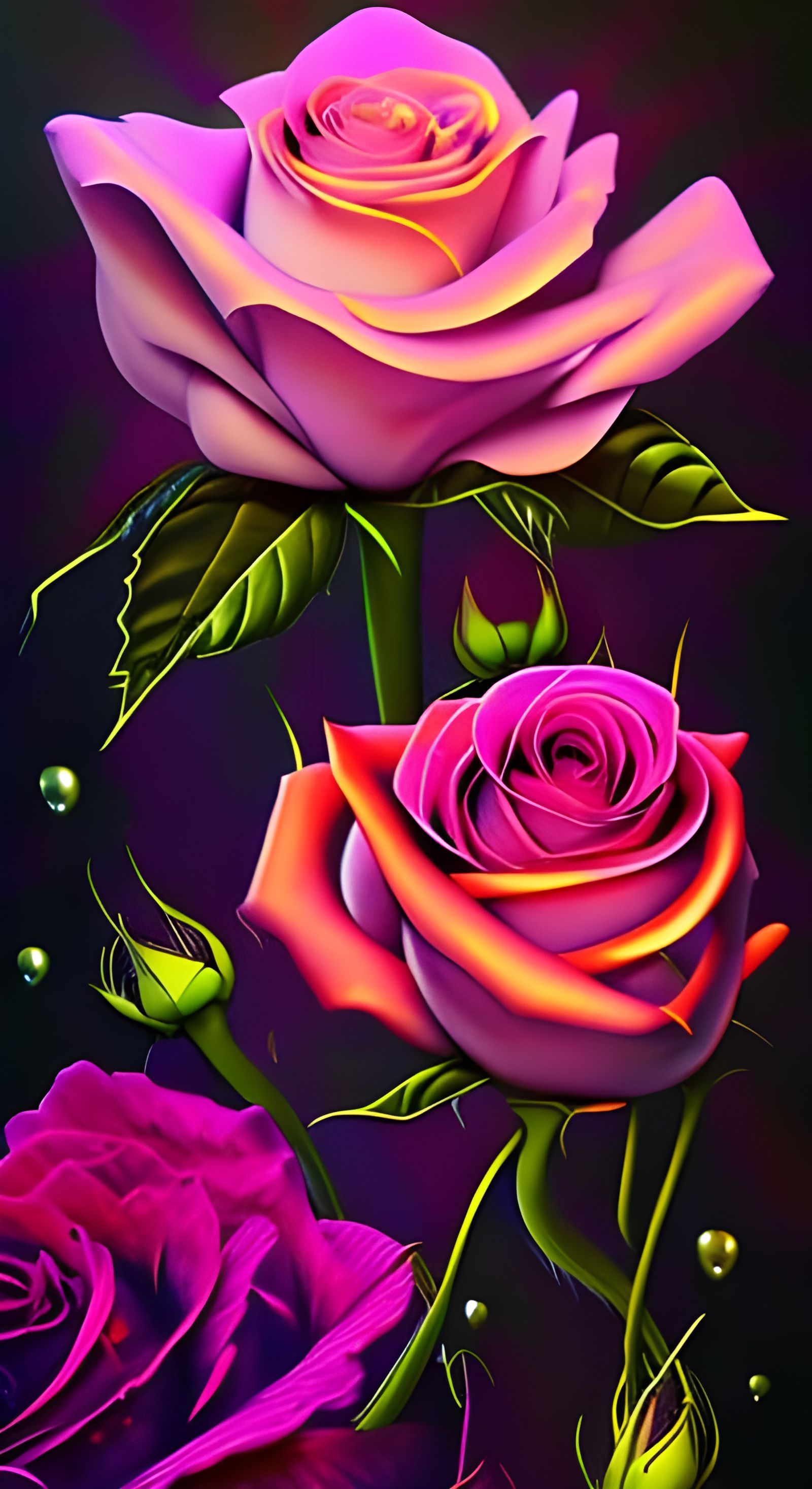 Roses - Ai Generated Artwork - Nightcafe Creator