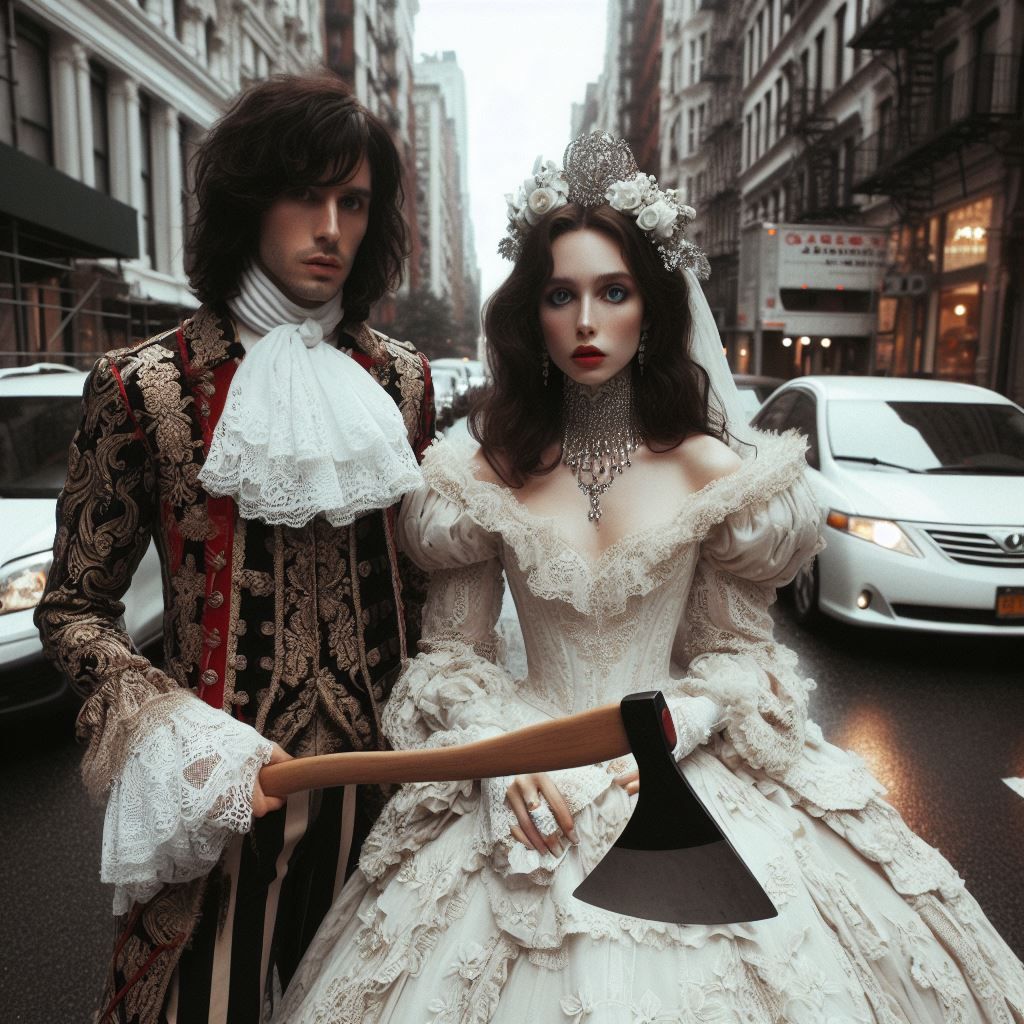 Bride, Groom, and Axe