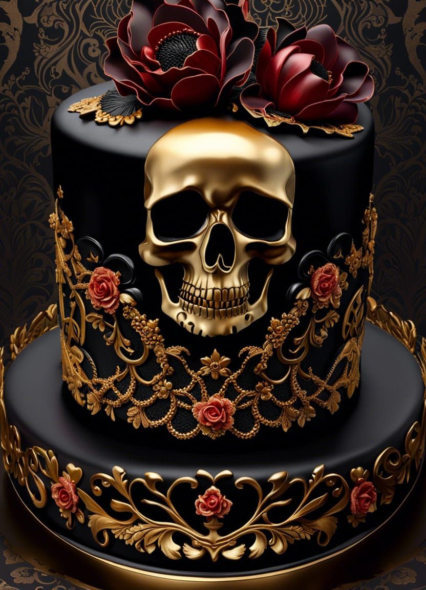 Goth cake  by @Jeannie 