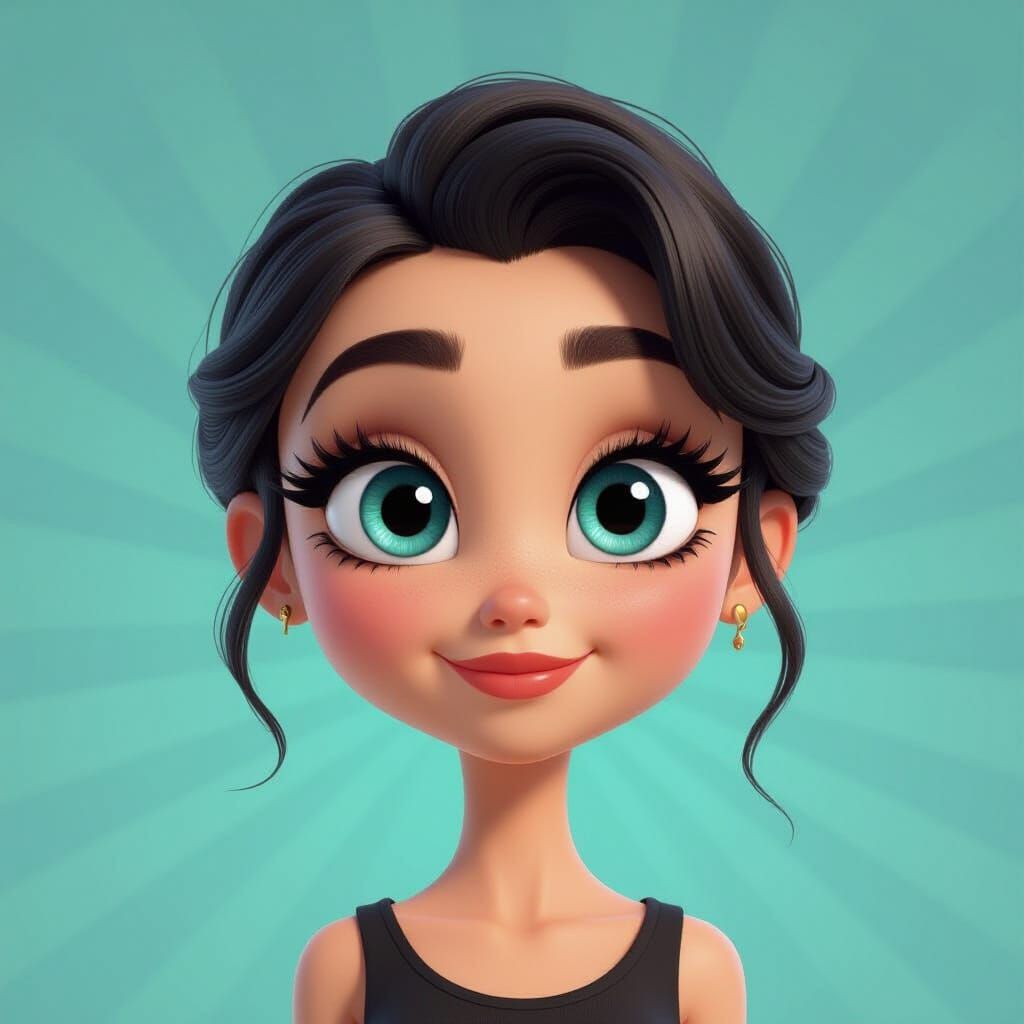 Pixar Style Character Concept Art with Bright Eyes