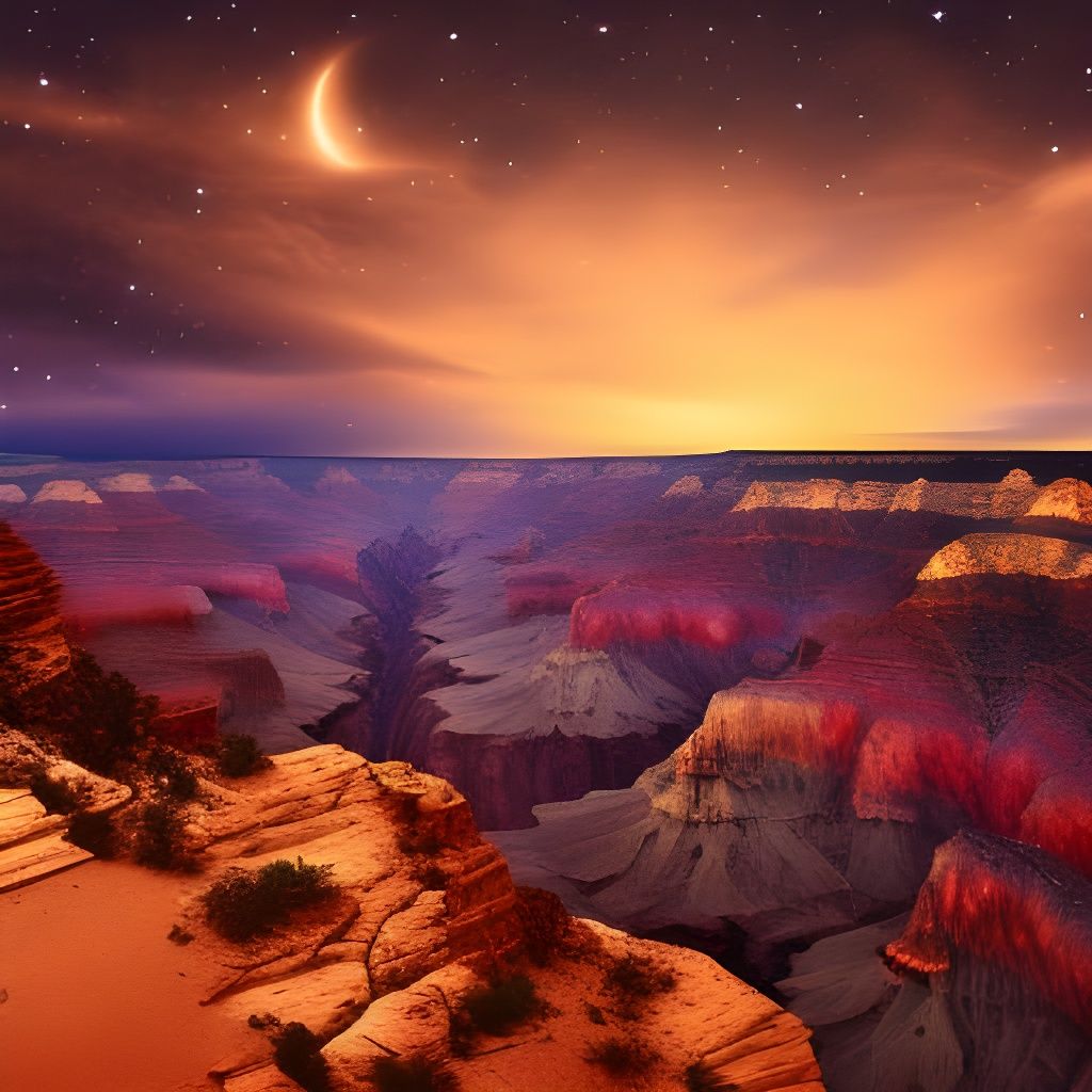 The Grand Canyon at night