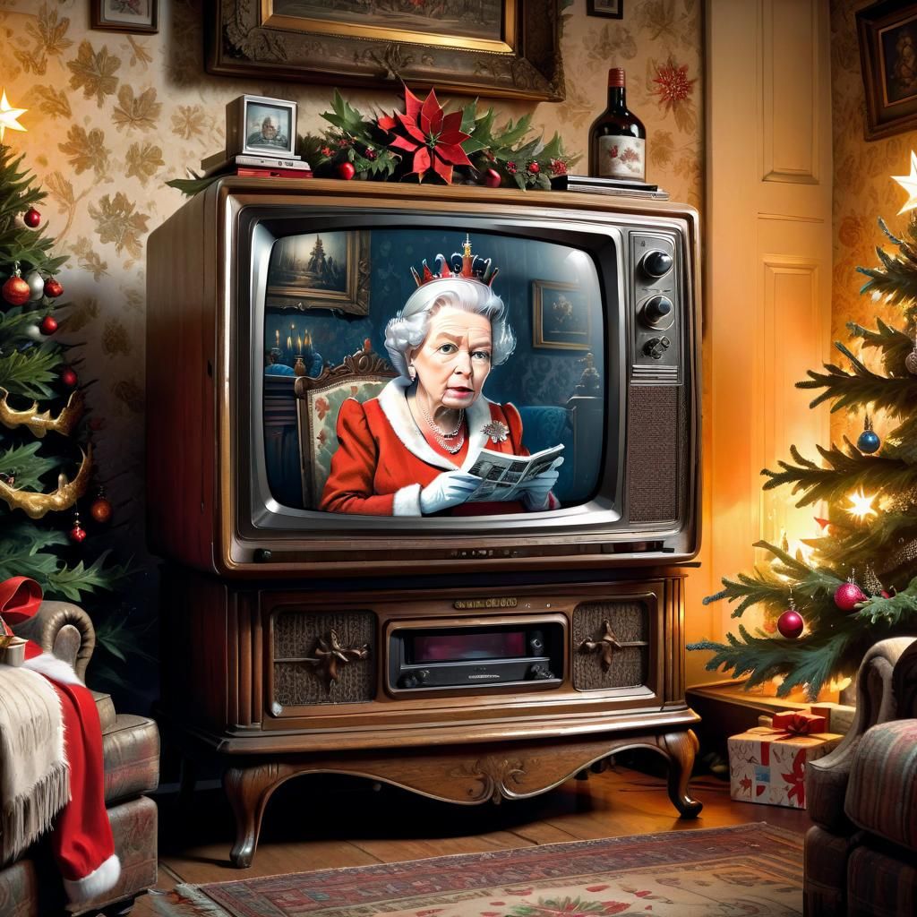 the Queen's Christmas speech (Christmas in Canada) AI Generated