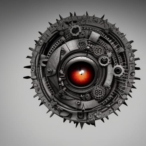Steampunk eye made of gears