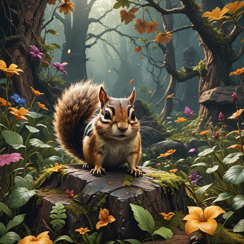 chipmunk Art illustration